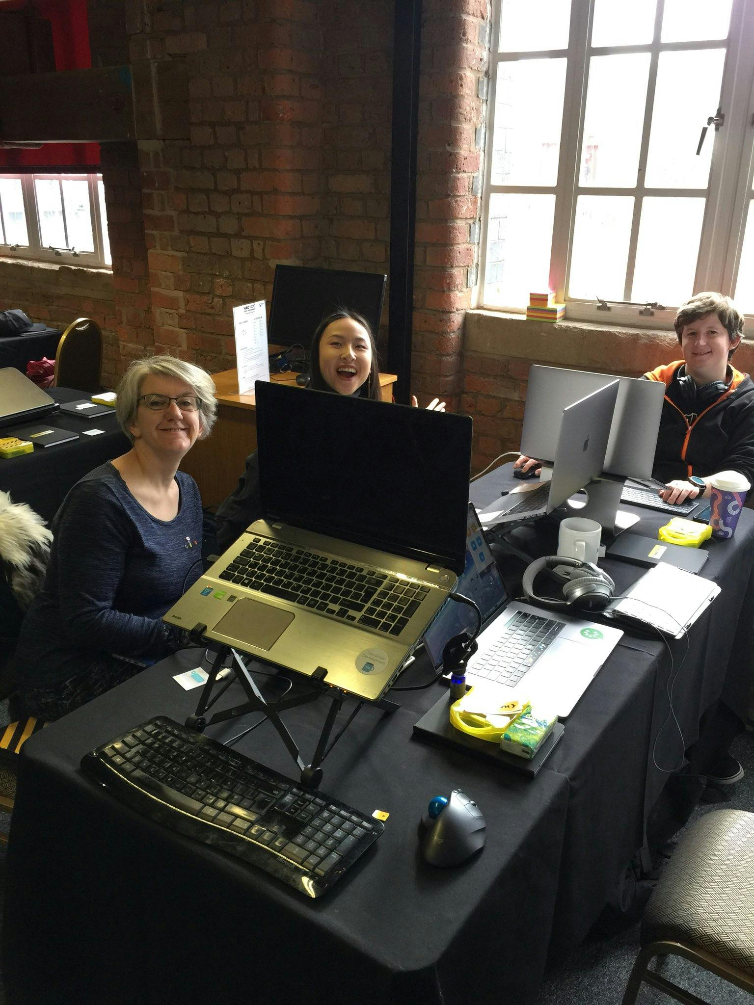 Our team at Hack Manchester 2018 ready to get started